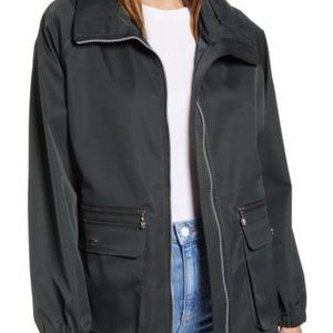 Bernardo Short Trench Jacket Dark Jade Green